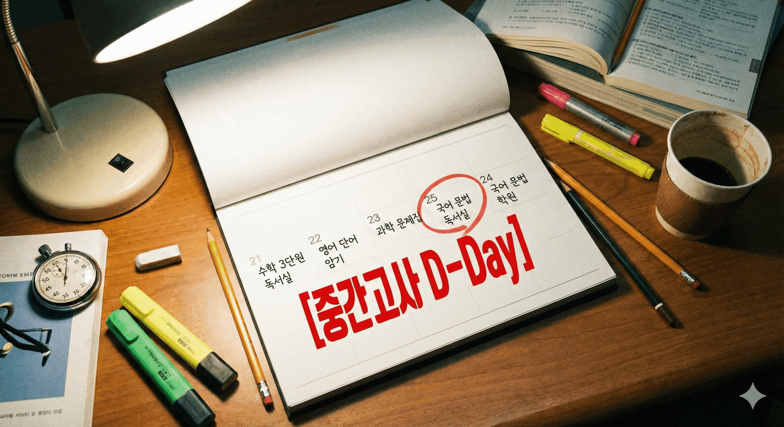 중등 내신, 3주 전부터 시작하는 '시험 공부 스케줄링'